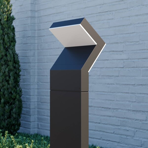 Słupek oświetleniowy LED Havin Arcchio, czarny, aluminium, nowoczesny