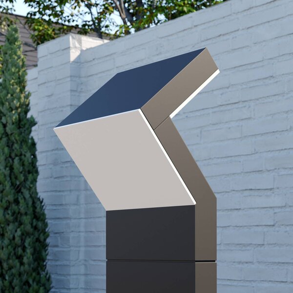Słupek oświetleniowy LED Havin Arcchio, czarny, aluminium, nowoczesny