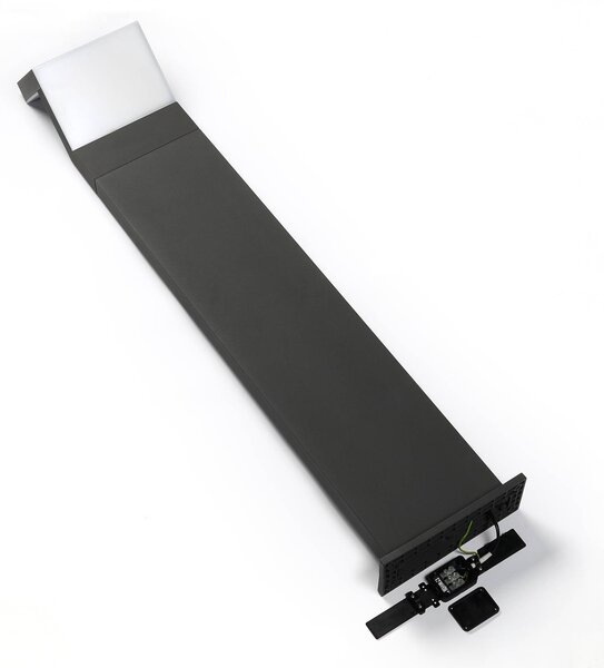 Słupek oświetleniowy LED Havin Arcchio, czarny, aluminium, nowoczesny