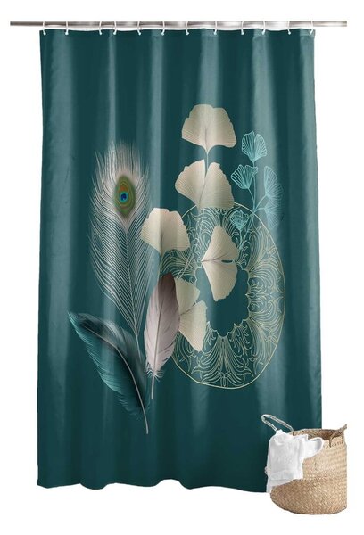 Zasłona prysznicowa 180x200 cm Ginkoblue – douceur d'intérieur