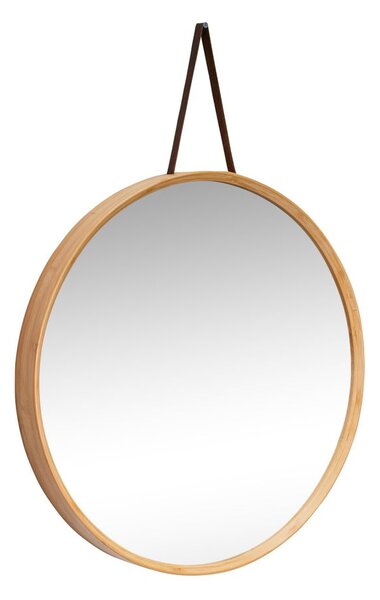 Lustro z bambusową ramą ścienne ø 60 cm Mood – Hübsch