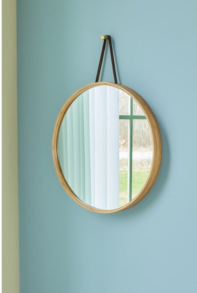 Lustro z bambusową ramą ścienne ø 60 cm Mood – Hübsch