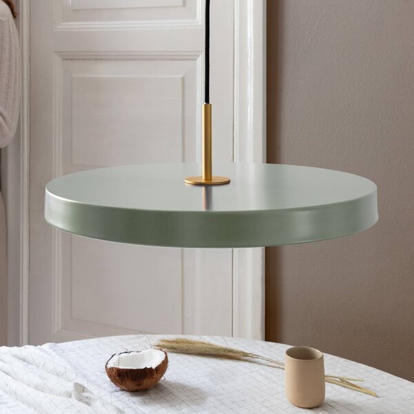 UMAGE Lampa wisząca Asteria Medium, możliwość ściemniania, zielony, salon / jadalnia, aluminium, design