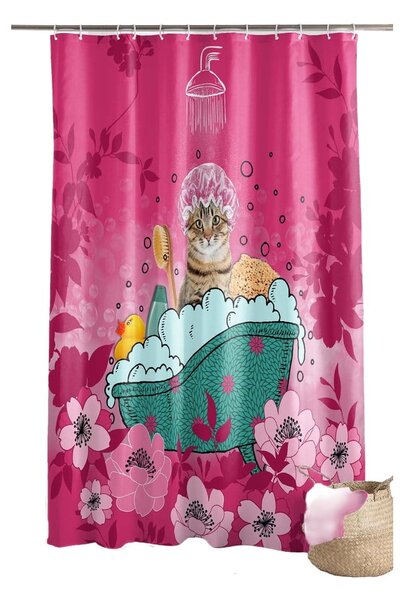 Zasłona prysznicowa 180x200 cm Chatibulle – douceur d'intérieur