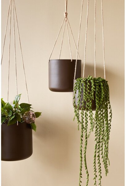 Metalowe wiszące osłonki na doniczki zestaw 3 szt. ø 25 cm Bloom – Hübsch