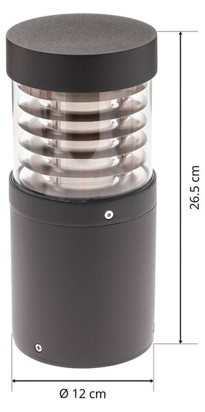 Lampa ogrodowa stojąca Lucius Lucande, czarny, aluminium, nowoczesny