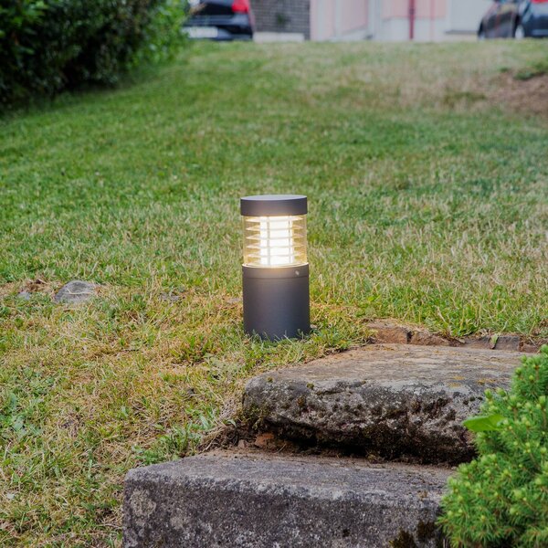 Lampa ogrodowa stojąca Lucius Lucande, czarny, aluminium, nowoczesny