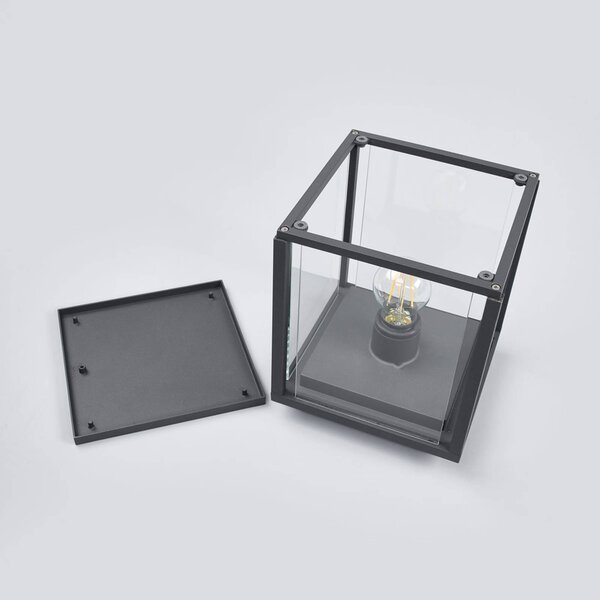 Lampa ogrodowa stojąca Annalea Lucande, możliwość ściemniania, czarny, aluminium, nowoczesny