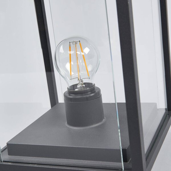 Lampa ogrodowa stojąca Annalea Lucande, możliwość ściemniania, czarny, aluminium, nowoczesny