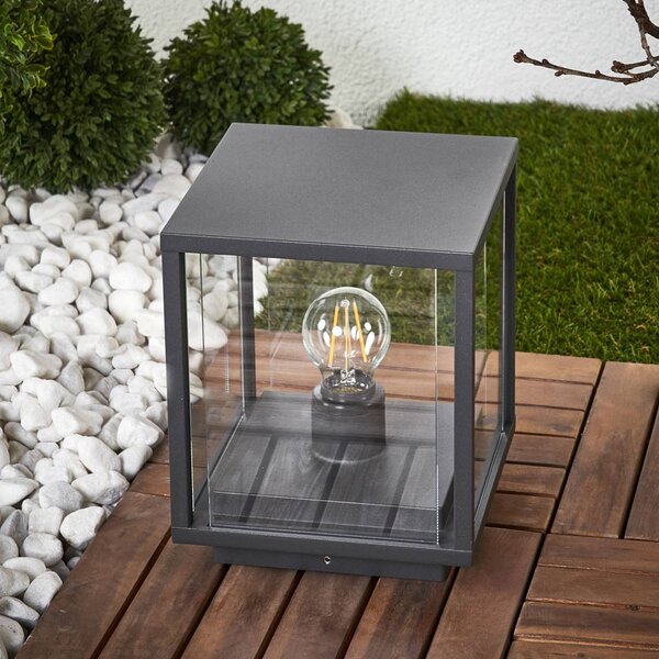 Lampa ogrodowa stojąca Annalea Lucande, możliwość ściemniania, czarny, aluminium, nowoczesny