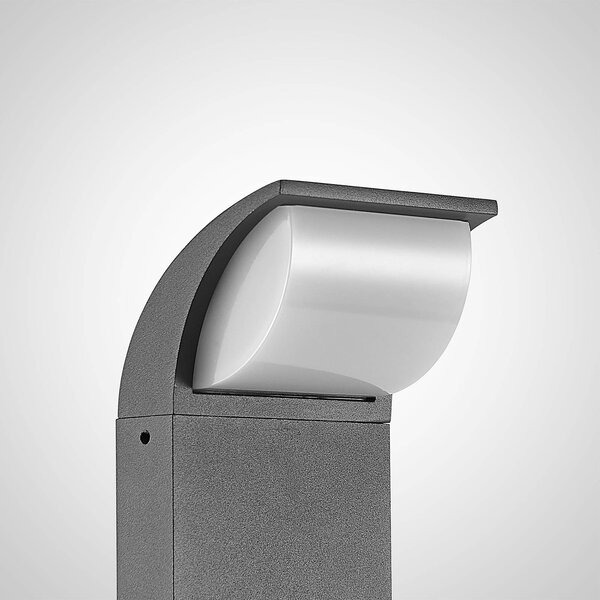 Słupek oświetleniowy LED Tinna Lucande, czarny, aluminium, nowoczesny