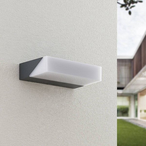 Kinkiet zewnętrzny LED Golnar Lucande, czarny, aluminium, nowoczesny