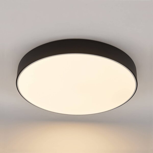 Lampa sufitowa LED Simera Lindby, możliwość ściemniania, czarny, salon / jadalnia, tworzywo sztuczne, nowoczesny