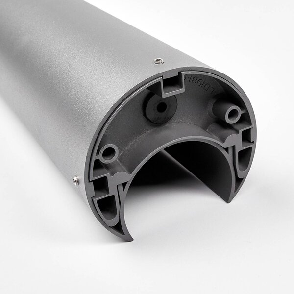 Słupek oświetleniowy LED JARON Lucande, aluminiowy / szary / cynkowy, aluminium, nowoczesny