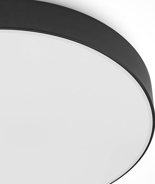 Lampa sufitowa LED Simera Lindby, możliwość ściemniania, czarny, salon / jadalnia, tworzywo sztuczne, nowoczesny