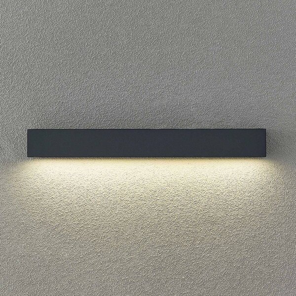 Kinkiet zewnętrzny LED Lengo Arcchio, czarny, aluminium, nowoczesny