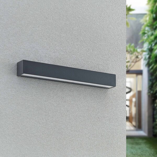 Kinkiet zewnętrzny LED Lengo Arcchio, czarny, aluminium, nowoczesny