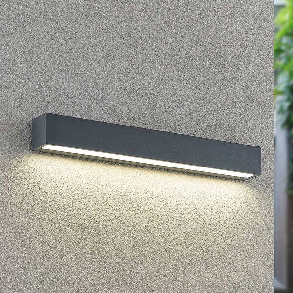 Kinkiet zewnętrzny LED Lengo Arcchio, czarny, aluminium, nowoczesny
