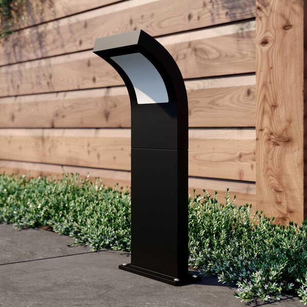 Słupek oświetleniowy LED Advik Arcchio, czarny, aluminium, nowoczesny