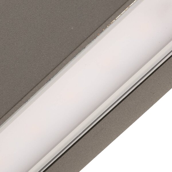 Kinkiet zewnętrzny LED Lengo Arcchio, aluminiowy / szary / cynkowy, aluminium, nowoczesny