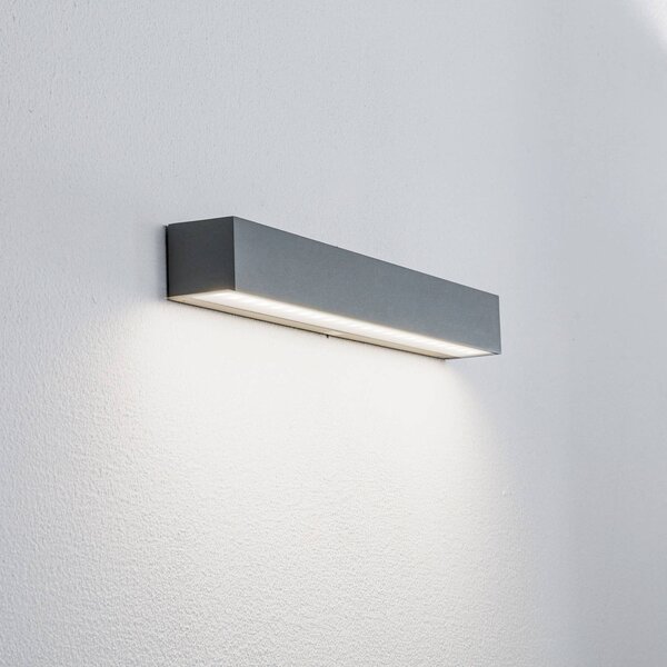 Kinkiet zewnętrzny LED Lengo Arcchio, aluminiowy / szary / cynkowy, aluminium, nowoczesny