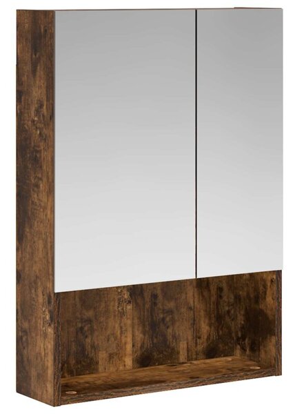 Szafka z lustrem do łazienki dąb wędzony 50 x 14,5 x 70 cm