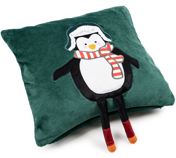 4Home Świąteczna poszewka na poduszkę Penguin, 40 x 40 cm