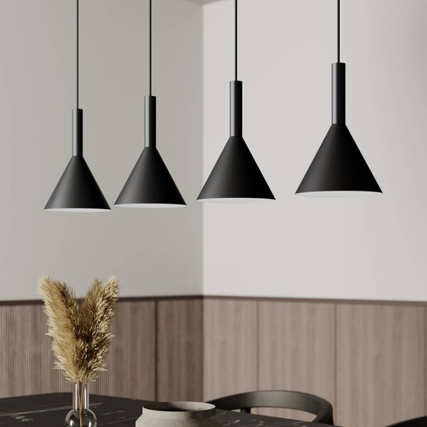 Lampa wisząca Tadej Arcchio, możliwość ściemniania, czarny, salon / jadalnia, metal, nowoczesny