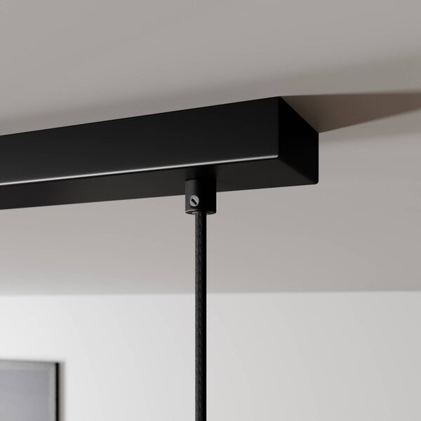 Lampa wisząca Tadej Arcchio, możliwość ściemniania, czarny, salon / jadalnia, metal, nowoczesny