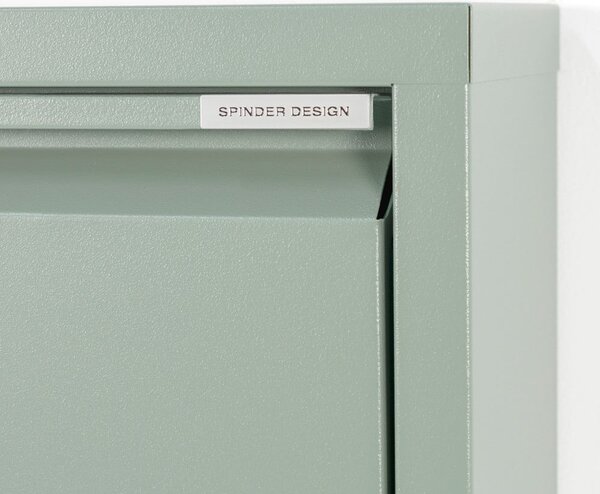 Zielonoszary metalowy regał na buty Billy – Spinder Design