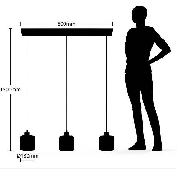 Lindby Vella lampa wisząca z przezroczystym szkłem