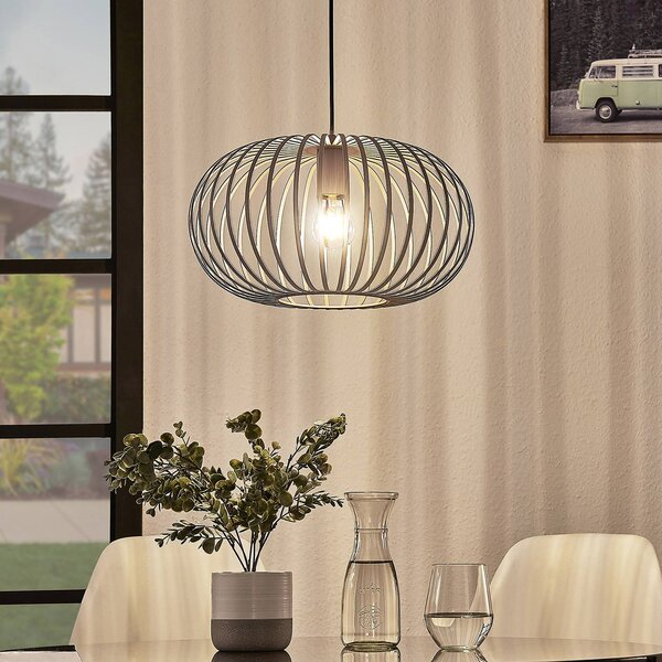 Lampa wisząca Nahele Lindby, możliwość ściemniania, salon / jadalnia, metal, vintage