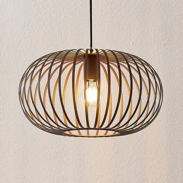 Lampa wisząca Nahele Lindby, możliwość ściemniania, salon / jadalnia, metal, vintage