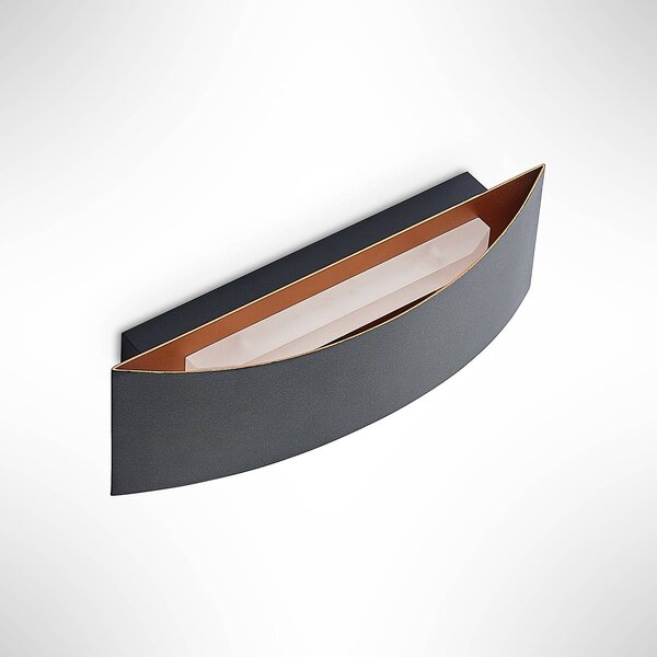Kinkiet LED Jelle Arcchio, czarny, salon / jadalnia, aluminium, nowoczesny