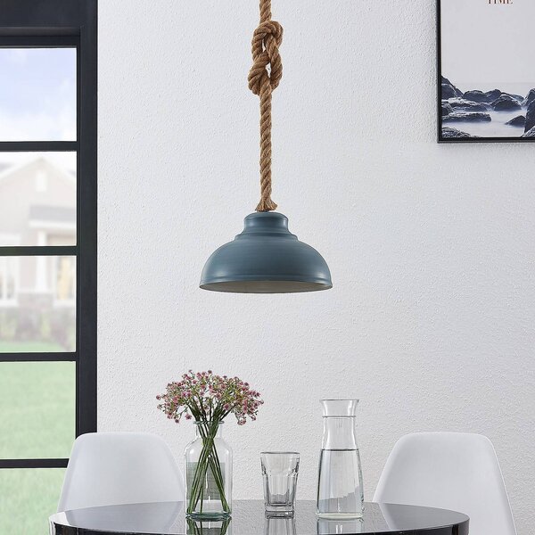 Lampa wisząca Chaby Lindby, możliwość ściemniania, aluminiowy / szary / cynkowy, salon / jadalnia, metal, vintage