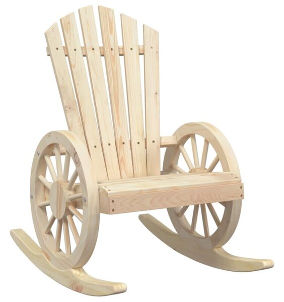 Ogrodowy fotel bujany adirondack, lite drewno jodłowe
