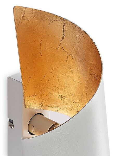 Kinkiet Desirio Lindby, możliwość ściemniania, biały / opal, salon / jadalnia, metal, nowoczesny