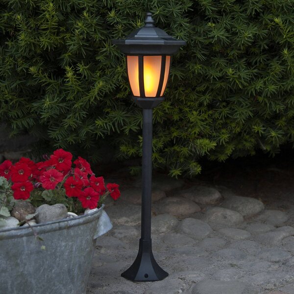 STAR TRADING Lampa solarna LED Flame, 4 w 1, czarna Flame, czarny, tworzywo sztuczne