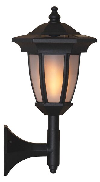 STAR TRADING Lampa solarna LED Flame, 4 w 1, czarna Flame, czarny, tworzywo sztuczne
