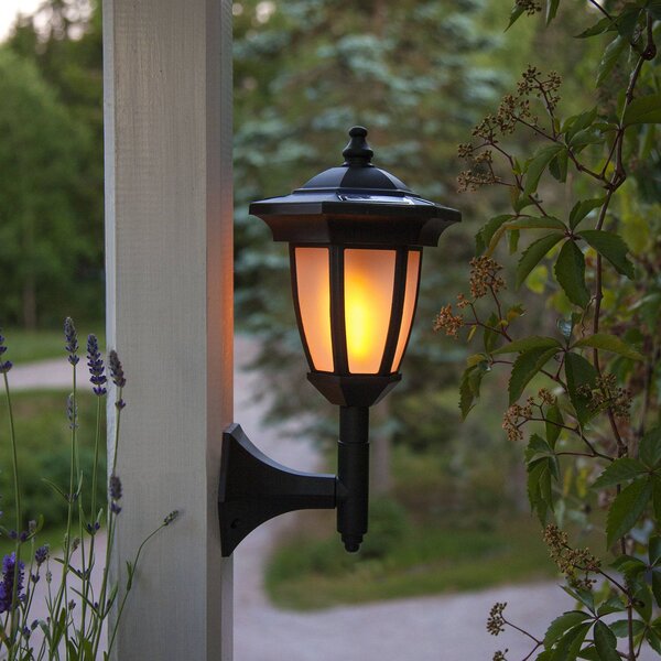 STAR TRADING Lampa solarna LED Flame, 4 w 1, czarna Flame, czarny, tworzywo sztuczne