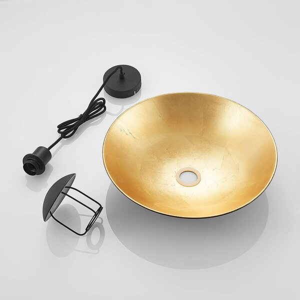 Lampa wisząca Narisara Lindby, możliwość ściemniania, czarny, salon / jadalnia, metal, nowoczesny