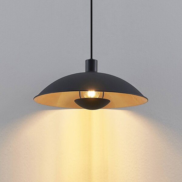 Lampa wisząca Narisara Lindby, możliwość ściemniania, czarny, salon / jadalnia, metal, nowoczesny