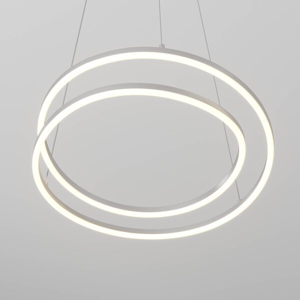 Lampa wisząca Davian Lindby, możliwość ściemniania, aluminiowy / szary / cynkowy, salon / jadalnia, aluminium, nowoczesny