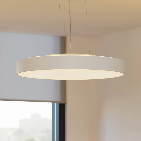 Lampa wisząca Vanida Arcchio, możliwość ściemniania, biały / opal, kuchnia, aluminium, nowoczesny