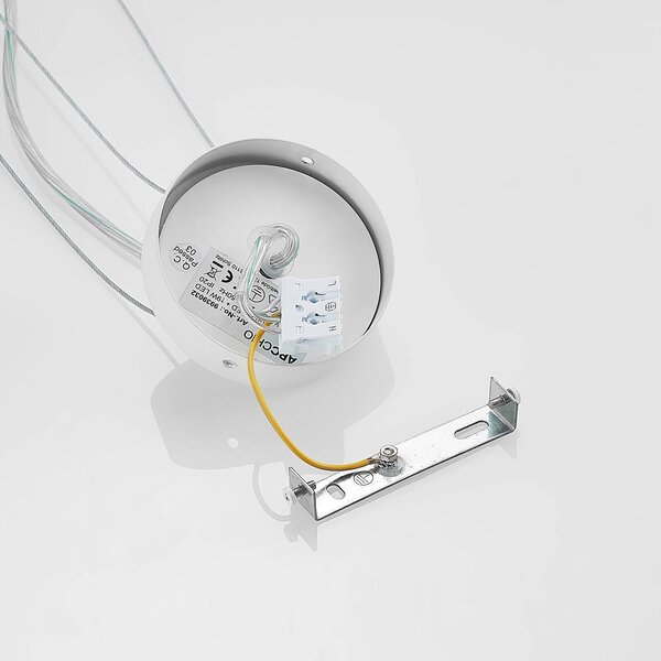 Lampa wisząca Vanida Arcchio, możliwość ściemniania, biały / opal, kuchnia, aluminium, nowoczesny