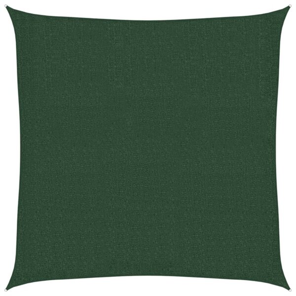 Żagiel przeciwsłoneczny, 160 g/m², ciemnozielony, 3x3 m, hdpe