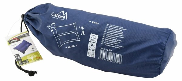 Cattara Poduszka samopompująca Twin niebieski, 42 x 28 x 12 cm