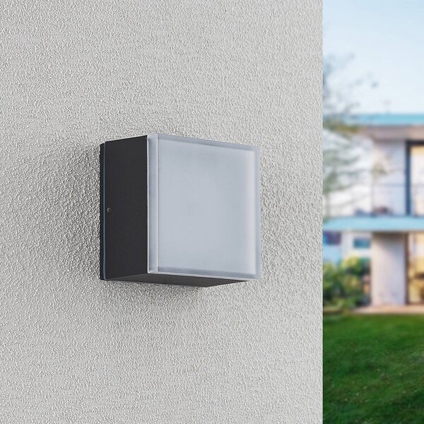 Lindby Mathea lampa sufitowa LED, kątowa, czarny, aluminium, nowoczesny