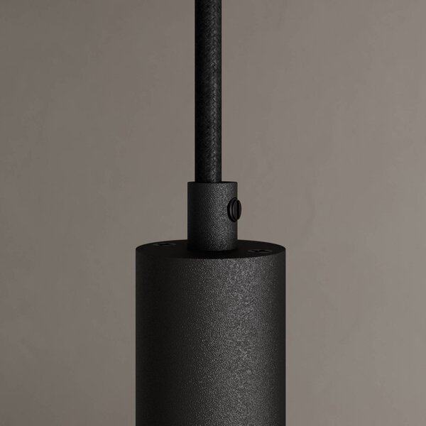 Lampa wisząca Franka Arcchio, czarny, salon / jadalnia, aluminium, nowoczesny