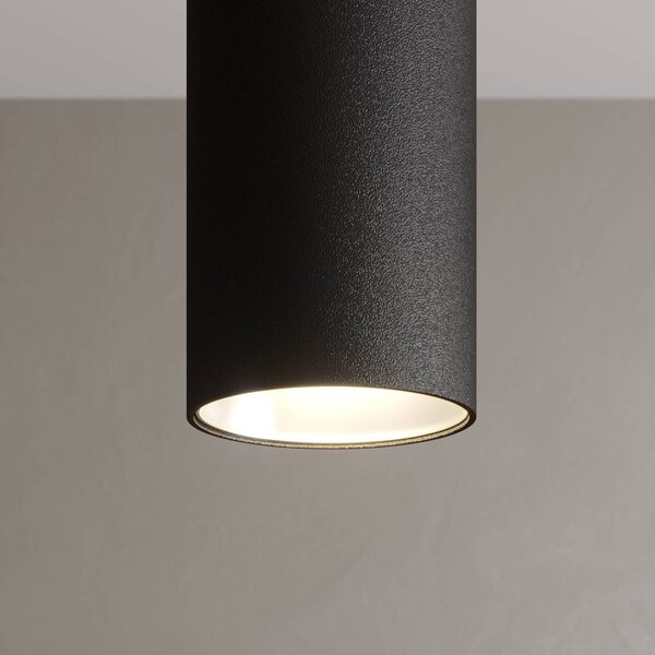 Lampa wisząca Franka Arcchio, czarny, salon / jadalnia, aluminium, nowoczesny